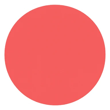 red button with a simple, clean design sticker