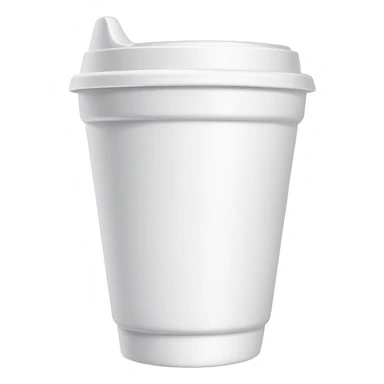 one styrofoam cup stacked inside another styrofoam cup sticker