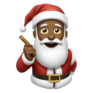 Santa with cigar sticker