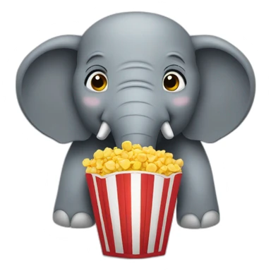 Elephant in movie theater sticker