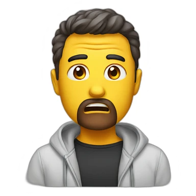 Emoji in shock sticker