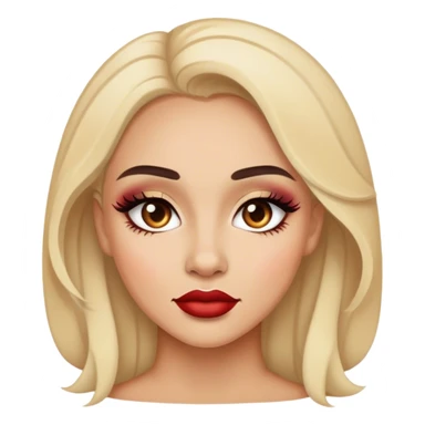 Woman wearing makeup sticker