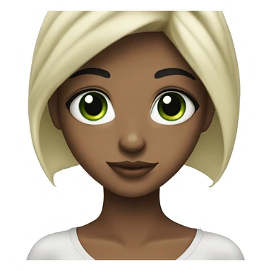 Green eyed pretty girl with black hair and freckles  sticker