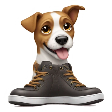 Dog on a shoe sticker