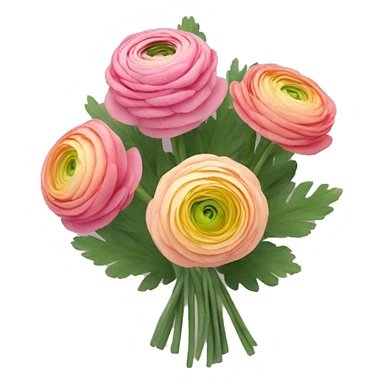 Ranunculus bouquet  sticker