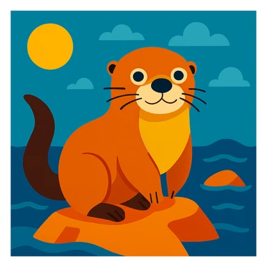 Sea otter sticker