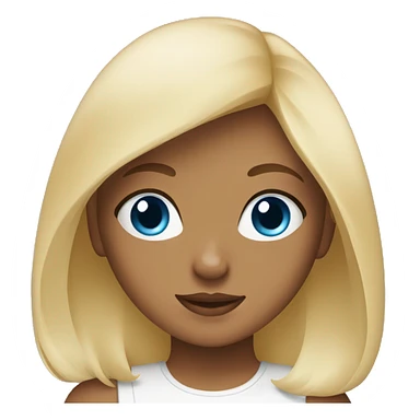 Blonde girl blue eyes holding spitz  sticker