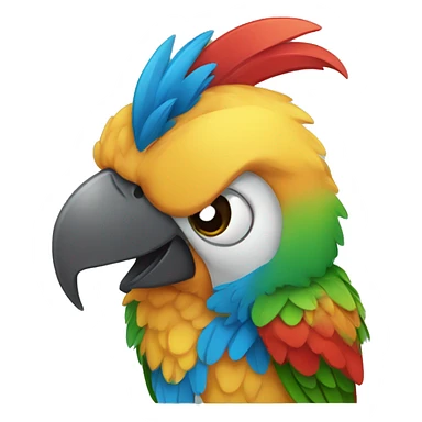 happy animal parrot sticker