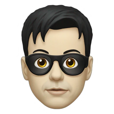 photo-realistic Gary Numan, full body view sticker