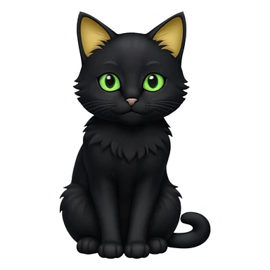 Chat noir assis sticker