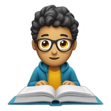 persona escribiendo en un libro sticker