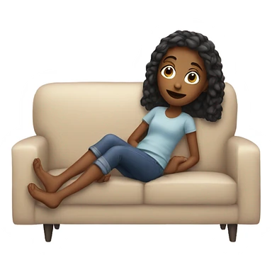 Girl on the couch sticker