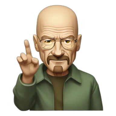 walter white waving sticker