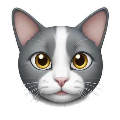 Grey and white tuxedo cat sticker