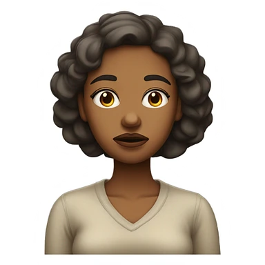 woman with doubt sticker