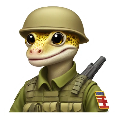 Soldier gecko sticker