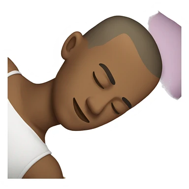 sleeping male with buzz cut sticker
