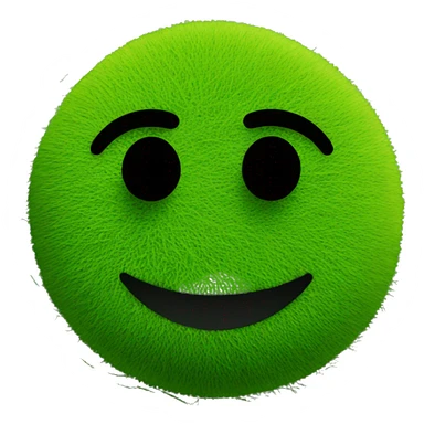 Smiley emoji laid on grass sticker