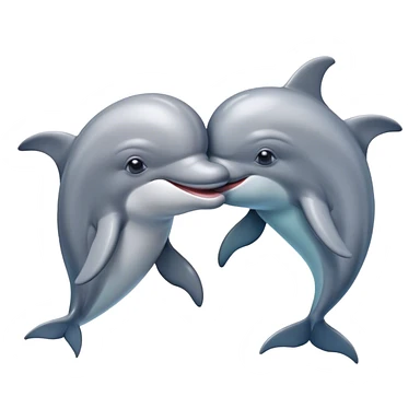 Kissy dolphin sticker