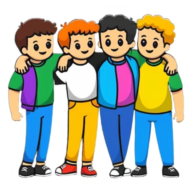 LGBTQ group of friends sticker