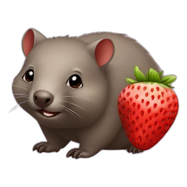 wombat ite strawberry sticker