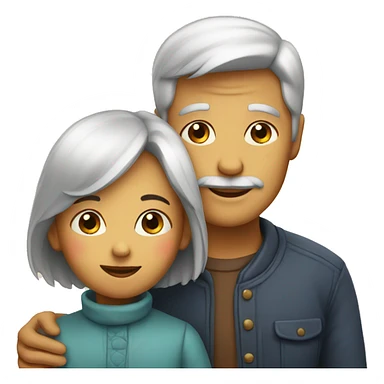 young child and old lovers sticker