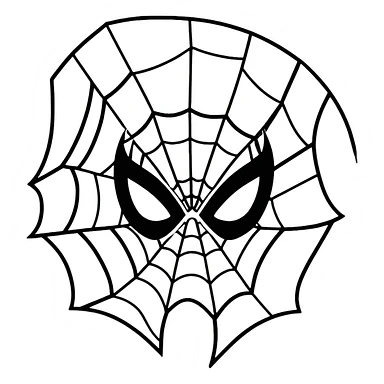 Spider-Man face sticker