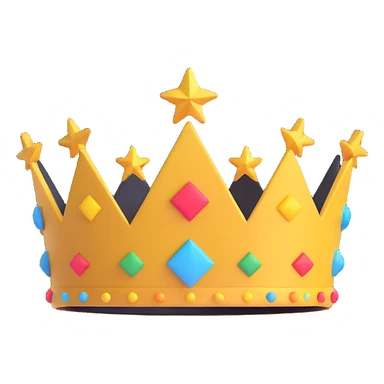 minimalist geometric crown sticker