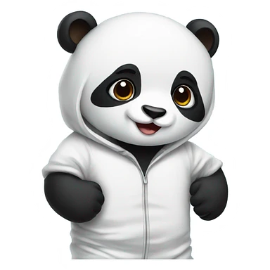 Panda in a onesie sticker