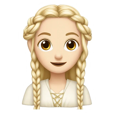 galadriel with braids sticker