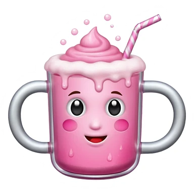 medieval pink drink in a mug sticker