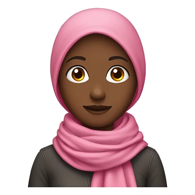 Girl with a pink scarf sticker