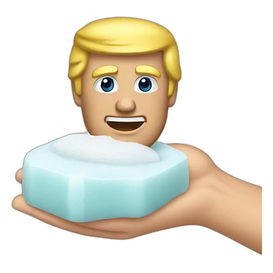 trump-holding-soap sticker