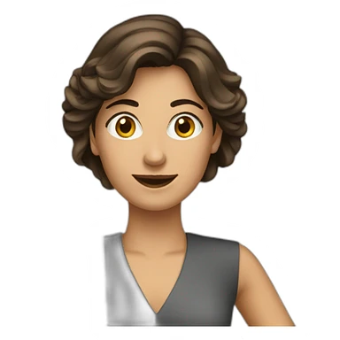 Woman Brünette computer sticker