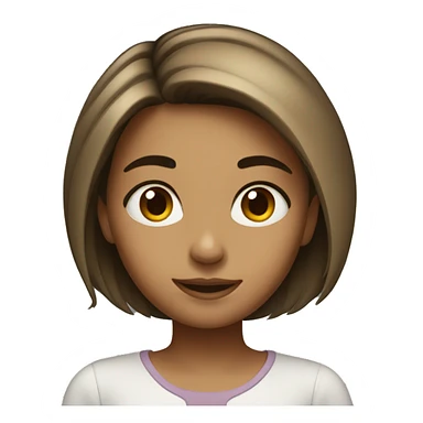 Girl with medium length. sticker