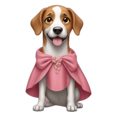 Dog wearing a dress sticker