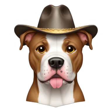 Perros pitbull con sombrero sticker
