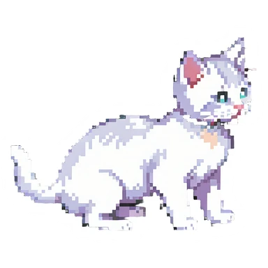 Kitten smells flowers sticker