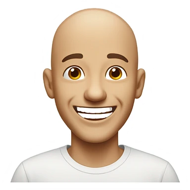 Bald guy laughing sticker