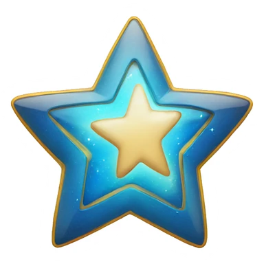 a blue shinning star sticker