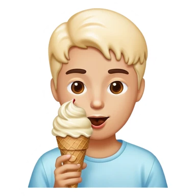 Person eating ice cream  sticker
