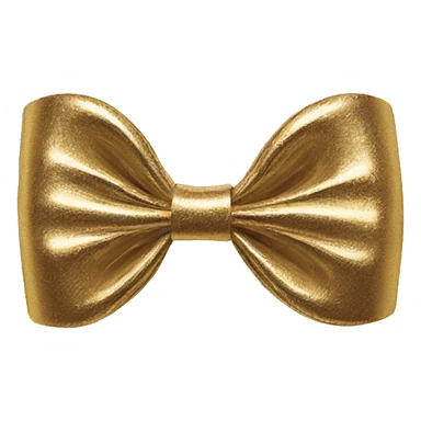 Gold bow shape hair clip sticker