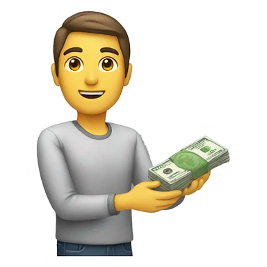 customer staying with money sticker