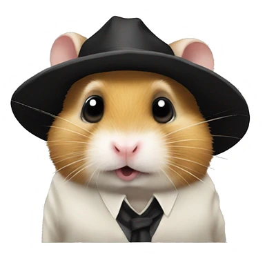 Gangster hamster sticker