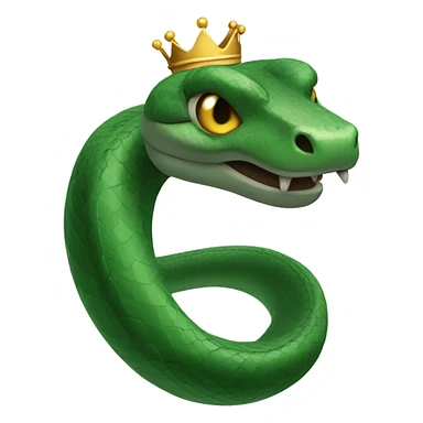 snake with a crown sticker