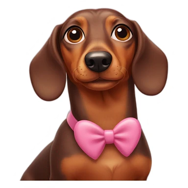 wiener dog heart eyes sticker