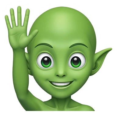 Alienígena saludando sticker