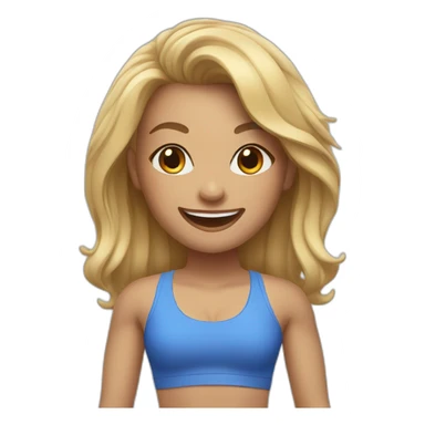 female smiling gym Memoji sticker