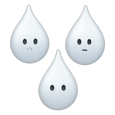 Three White drops sticker