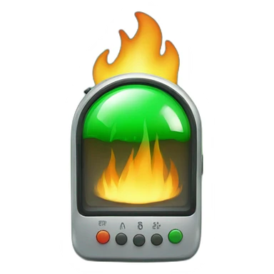 green timer on fire sticker